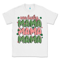 White one lucky mama Classic Tee - MaliasSmallBusiness