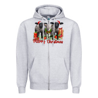 Heather Grey merry christmas baby sheeps Zipper Hoodie - LillyAllenDesigns