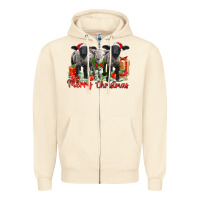 Sandshell merry christmas baby sheeps Zipper Hoodie - LillyAllenDesigns