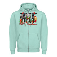 Seafoam merry christmas baby sheeps Zipper Hoodie - LillyAllenDesigns