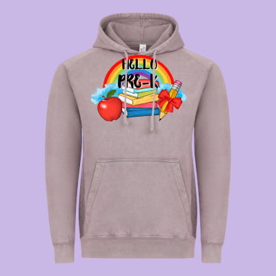 Back To School Hello Pre K Vintage Hoodie Designed By Adodesignshop