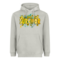 Moon Dust I am a survivor yellow ribbon Heavyweight Hoodie - NancyCooperArtShop