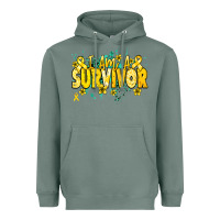 Sage I am a survivor yellow ribbon Heavyweight Hoodie - NancyCooperArtShop