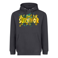 Smoke I am a survivor yellow ribbon Heavyweight Hoodie - NancyCooperArtShop
