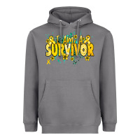 Storm I am a survivor yellow ribbon Heavyweight Hoodie - NancyCooperArtShop
