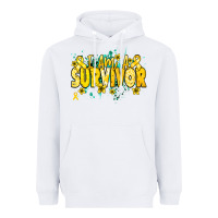 White I am a survivor yellow ribbon Heavyweight Hoodie - NancyCooperArtShop