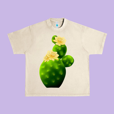 Texas Cactus Urban Heavy Tee Designed By Lillyallendesigns