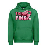 Emerald Think pink Cancer Awareness Urban Hoodie - FaDigitalArtStudio
