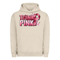 Pigment French Oak Think pink Cancer Awareness Urban Hoodie - FaDigitalArtStudio
