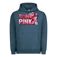 Pigment Midnight Navy Think pink Cancer Awareness Urban Hoodie - FaDigitalArtStudio