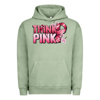 Pigment Oil Green Think pink Cancer Awareness Urban Hoodie - FaDigitalArtStudio