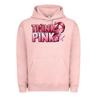 Pigment Salmon Think pink Cancer Awareness Urban Hoodie - FaDigitalArtStudio