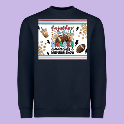 I'm Just Here For The Snacks Heavyweight Sweatshirt Designed By Maliassmallbusiness