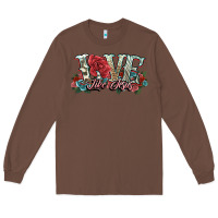 Chestnut love like jesus roses Long Sleeve Tee - NancyCooperArtShop