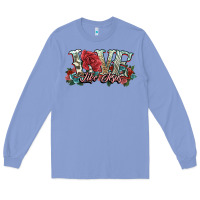 Colony Blue love like jesus roses Long Sleeve Tee - NancyCooperArtShop