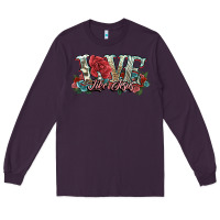 Plum love like jesus roses Long Sleeve Tee - NancyCooperArtShop