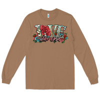 Toasted Coconut love like jesus roses Long Sleeve Tee - NancyCooperArtShop