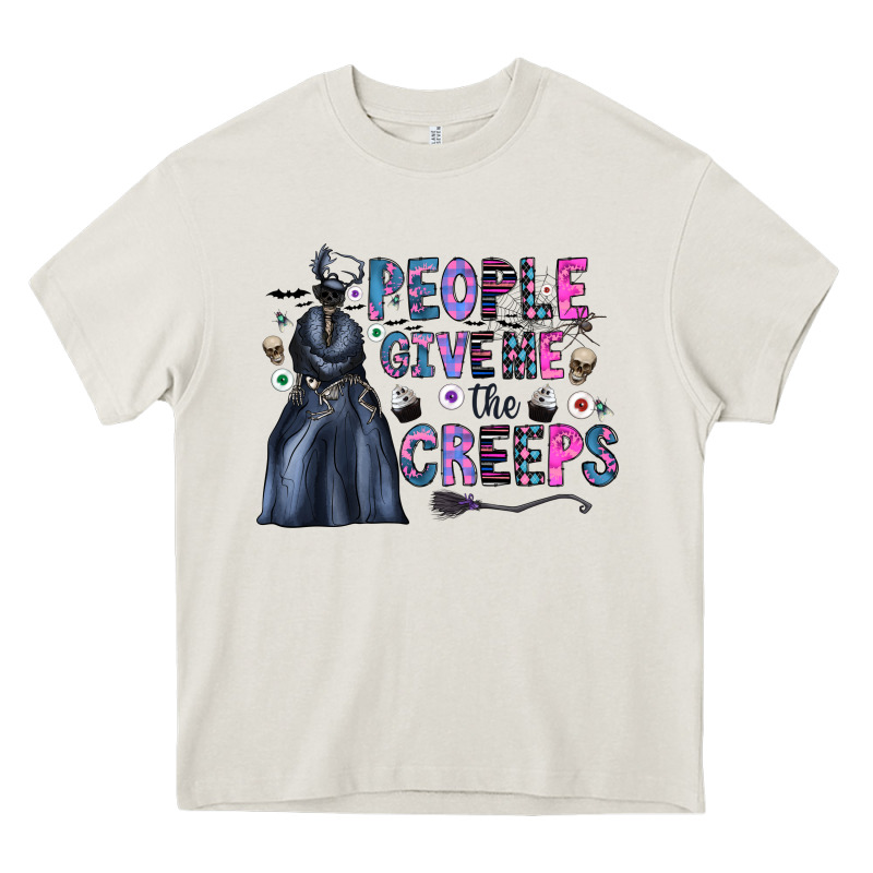 People Give Me The Creeps Heavy Core Tee by CowhideDigitalArt | Teevron