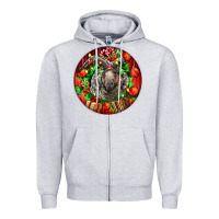 Heather Grey christmas navajo churro sheep Zipper Hoodie - LillyAllenDesigns