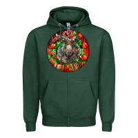 Sports Green christmas navajo churro sheep Zipper Hoodie - LillyAllenDesigns