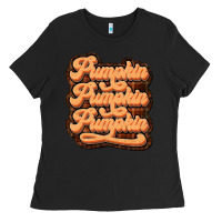 Black pumpkin pumpkin pumpkin Ladies Tee - JahusDesignShop