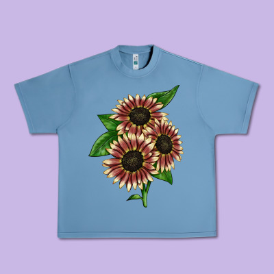 Strawberry Blonde Sunflower Urban Heavy Tee Designed By Lillyallendesigns