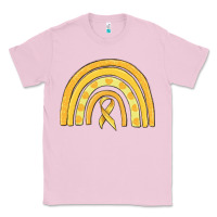Bubblegum Pink childhood cancer awareness rainbow Classic Tee - MaliasSmallBusiness