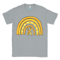Heather Grey childhood cancer awareness rainbow Classic Tee - MaliasSmallBusiness