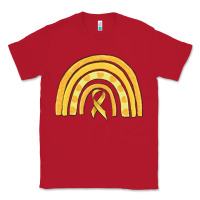 Red childhood cancer awareness rainbow Classic Tee - MaliasSmallBusiness