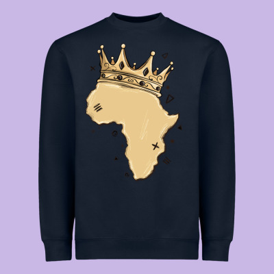 Africa With Crown Heavyweight Sweatshirt Designed By Maliassmallbusiness