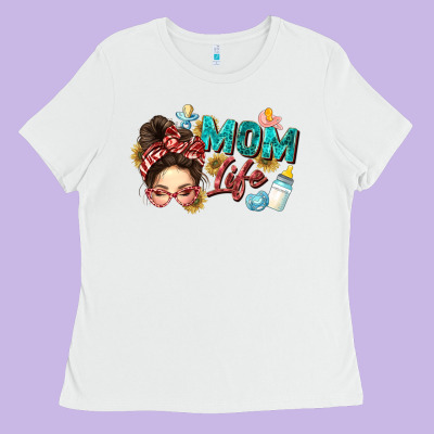 Mom Life Ladies Tee Designed By Zillion Design Studio