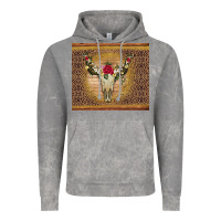 Cloud Rock bull skull flowers glitter and leopard Vintage Hoodie - Artiststas