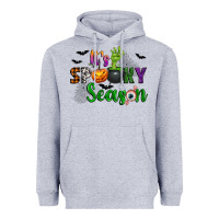 Heather Grey It's Spooky Season Heavyweight Hoodie - texasbilliewilder