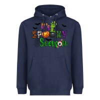 Navy It's Spooky Season Heavyweight Hoodie - texasbilliewilder