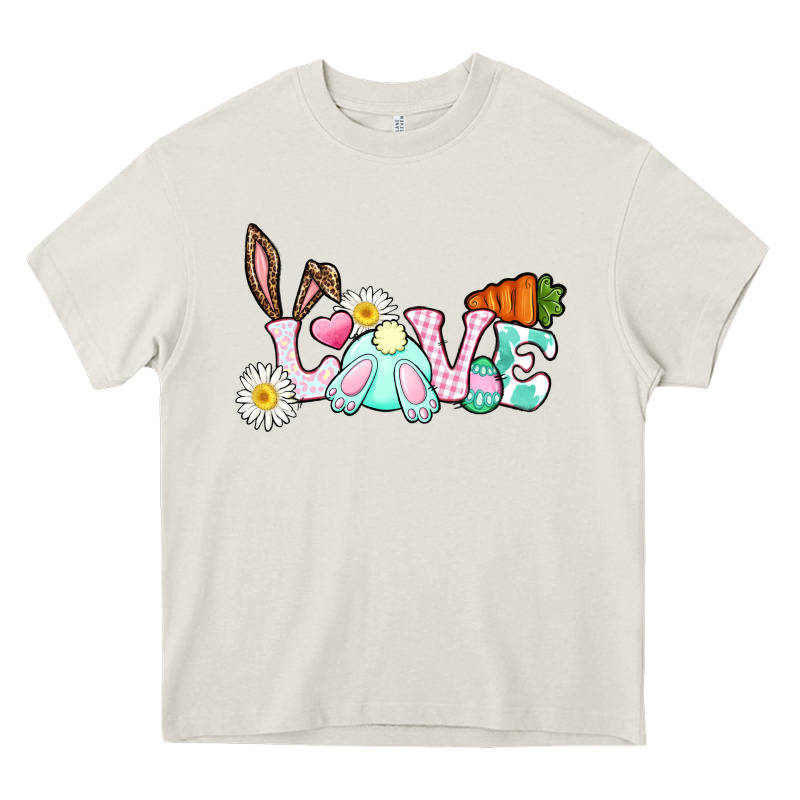 Love Easter Bunny Easter Day Heavy Core Tee by CowGirlArtShop | Teevron