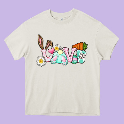 Love Easter Bunny Easter Day Heavy Core Tee Designed By Cowgirlartshop