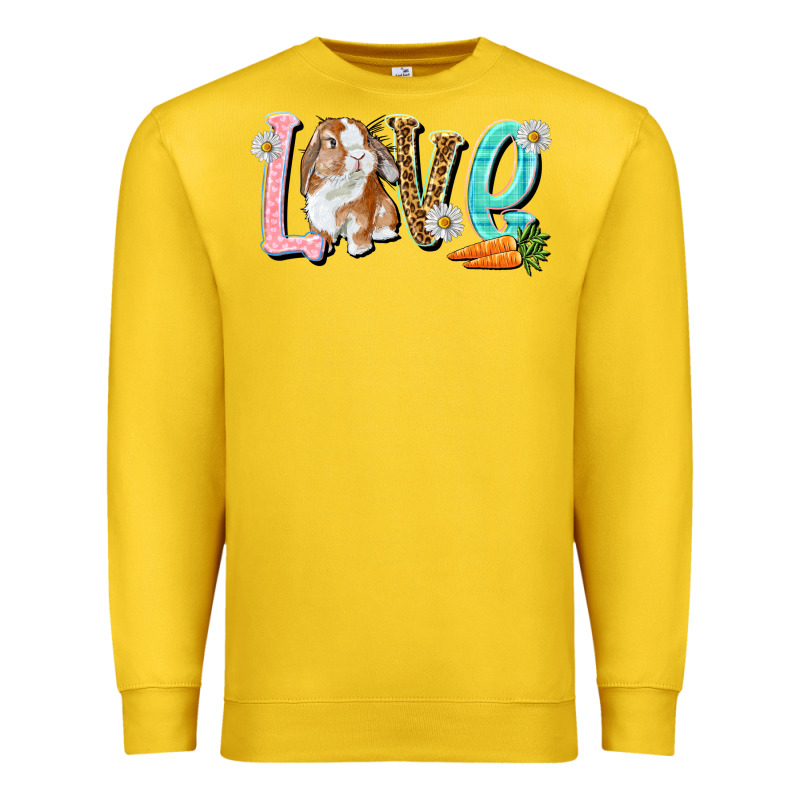 Love Easter Rabbit Premium Sweatshirt by NancyCooperArtShop | Teevron