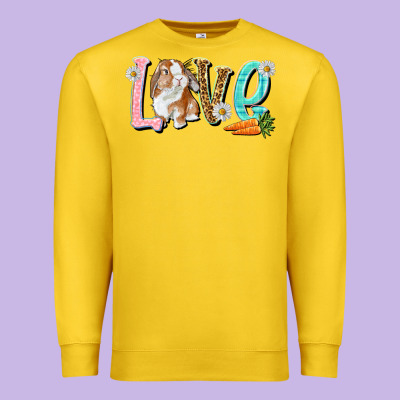 Love Easter Rabbit Premium Sweatshirt Designed By Nancycooperartshop