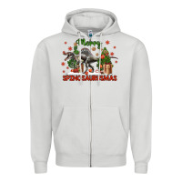 Dove Grey merry spinosaurusmas Zipper Hoodie - LillyAllenDesigns