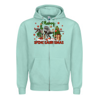 Seafoam merry spinosaurusmas Zipper Hoodie - LillyAllenDesigns