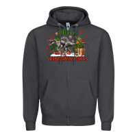 Smoke merry spinosaurusmas Zipper Hoodie - LillyAllenDesigns