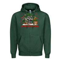 Sports Green merry spinosaurusmas Zipper Hoodie - LillyAllenDesigns