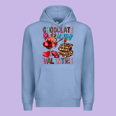 Chocolate Is My Valentine Valentine's Day Premium Hoodie Designed By Howdyjamesfarm