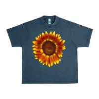 Midnight Navy tiger eyes sunflower Urban Heavy Tee - LillyAllenDesigns