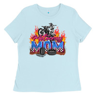 Baby Blue motocross mom Ladies Tee - Zillion Design Studio