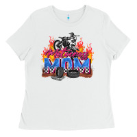 White motocross mom Ladies Tee - Zillion Design Studio