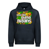 Navy St. Patrick's Little miss shenanigans Urban Hoodie - OliviaCreatesArt