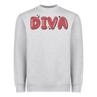 Heather Grey diva Heavyweight Sweatshirt - MaliasSmallBusiness