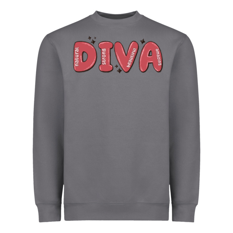 Diva Heavyweight Sweatshirt by MaliasSmallBusiness | Teevron