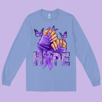 Hope All Cancers Nails Long Sleeve Tee Designed By Nancycooperartshop